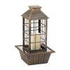 LED Candle Lantern Tabletop Water Fountain - Brushed Bronze