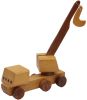 Benzara Handmade Wooden Kid's Toy Crane, Brown