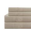 Lanester 3 Piece Polyester Twin XL Size Sheet Set The Urban Port, Light Brown