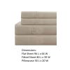 Lanester 3 Piece Polyester Twin XL Size Sheet Set The Urban Port, Light Brown