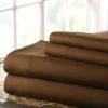 Lanester 4 Piece Deep Pocket Queen Size Microfiber Sheet Set The Urban Port, Brown