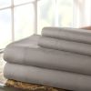 Lanester 4 Piece Queen Size Microfiber Deep Pocket Sheet Set The Urban Port, Gray