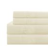 Lanester 4 Piece Deep Pocket King Size Microfiber Sheet Set The Urban Port, Cream