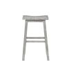 Saddle Design Wooden Barstool with Grain Details, Gray