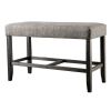 41 Inches Counter Height Bench with Padded Seating, Gray