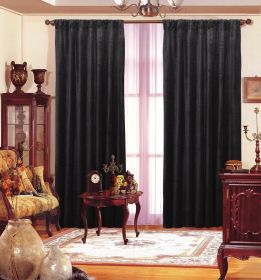 Black Velvet Drape 55"X 96" Each Panel