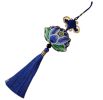 2 Pack Deep Blue Lotus Sachet With Chinese Knot for Car Home Office Pendant Accessories