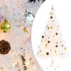 Artificial Christmas Tree with Baubles and LEDs White 5 ft