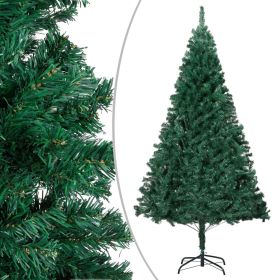 Artificial Christmas Tree with Thick Branches Green 7 ft PVC