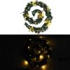 Christmas Garland with LED Lights Green 106.3" PVC