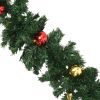 Christmas Garland Decorated with Baubles 16 ft