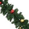 Christmas Garland Decorated with Baubles 32.8'