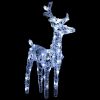 Christmas Reindeers 2 pcs Cold White 80 LEDs Acrylic