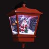 Christmas Wall Lamp with LED Lights and Santa Red 15.7"x10.6"x17.7"