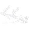 Acrylic Christmas Flying Reindeer&Sleigh 102.4"x8.3"x34.3" Warm White