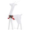 Christmas Reindeer Family 106.3"x2.8"x35.4" White Cold White Mesh