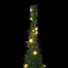 Pop-up String Artificial Christmas Tree with LED Green 5 ft