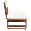 Patio Bench with Cushions 2-in-1 74.8" Solid Acacia Wood