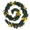 Christmas Garland with LED Lights Green 106.3" PVC