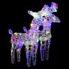 Christmas Reindeers 2 pcs Multicolor 80 LEDs Acrylic