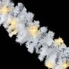 Christmas Garland with LED Lights 66 ft White