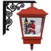 Christmas Wall Lamp with LED Lights and Santa Red 15.7"x10.6"x17.7"