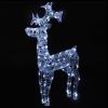 Reindeer Christmas Decoration 90 LEDs 23.6"x6.3"x39.4" Acrylic