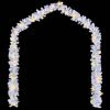 Christmas Garland with LED Lights White 16 ft PVC