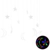 Star and Moon Fairy Lights Remote Control 138 LED Colorful