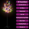 Christmas Tree 120 LEDs Colorful Light Cherry Blossom 5 ft