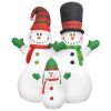 Christmas Inflatable Snowmen Family LED IP44 8 ft